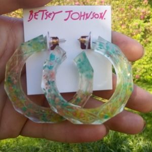 Betsey Johnson Multicolored Floral Earrings